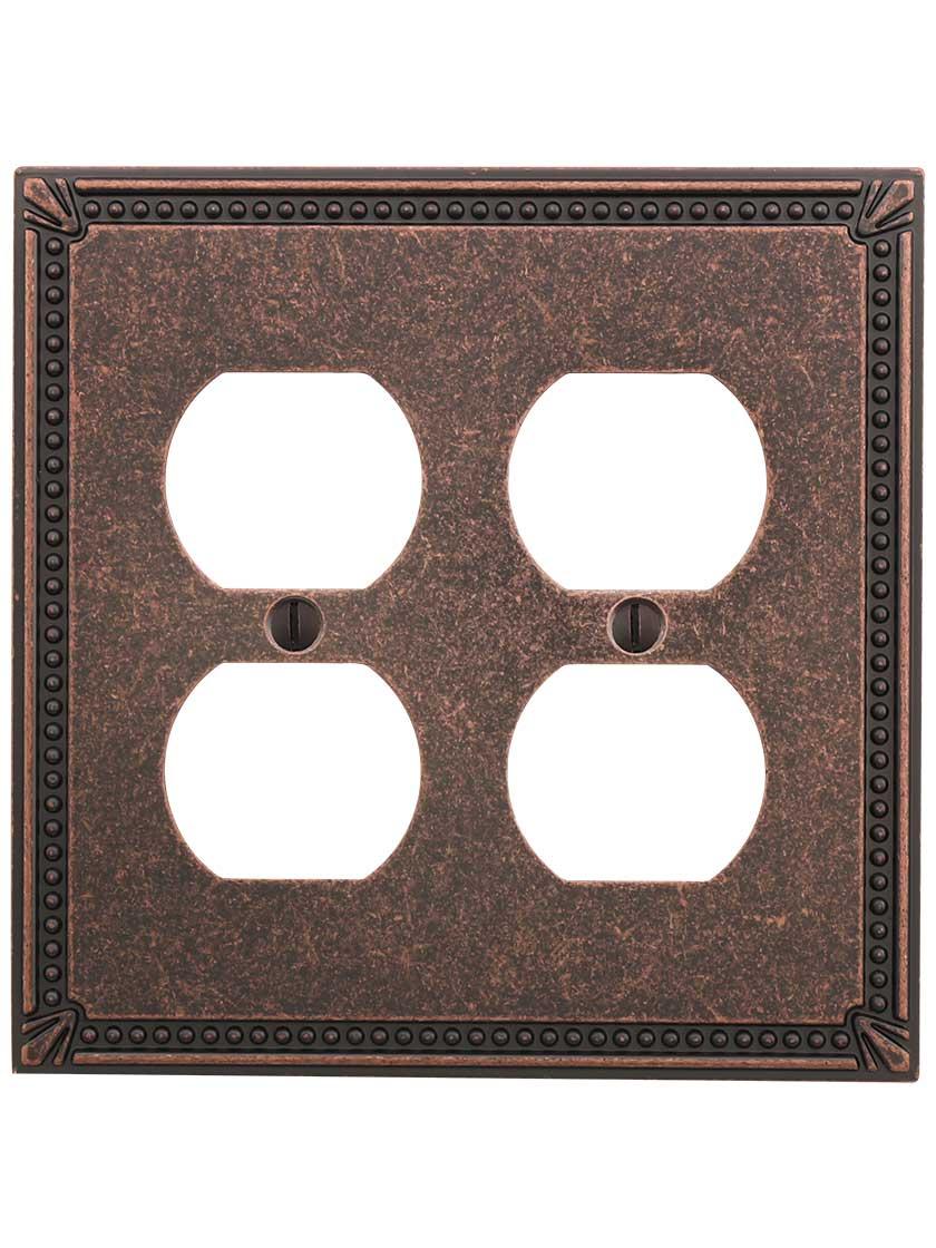 Imperial Bead Double Gang Duplex Cover Plate
